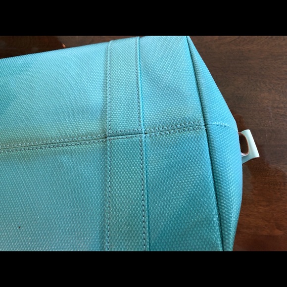 Dooney & Bourke Blue Coated Cotton Leather Trim - Picture 6 of 8
